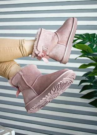 Ugg mini bailey bow pink🆕 шикарные женские угги🆕купить наложенный платёж4 фото