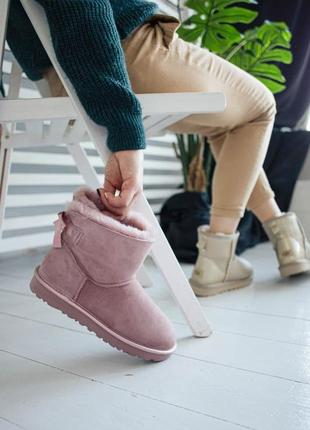 Ugg mini bailey bow pink🆕 шикарные женские угги🆕купить наложенный платёж5 фото