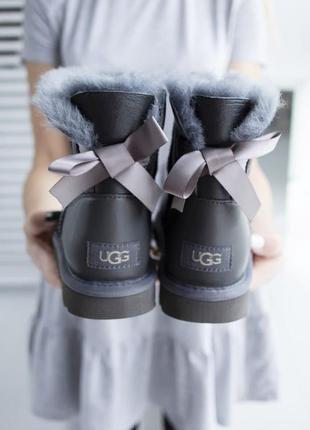 Ugg mini bailey bow grey🆕 шикарные женские угги с бантом🆕купить наложенный платёж2 фото