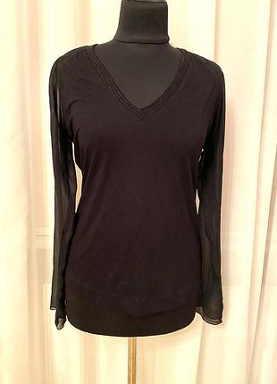 Кофта  лонгслив чёрный  zara р. m