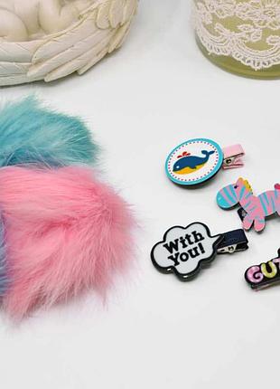 Заколка для собак cheepet  тучка с надписью with you! белая