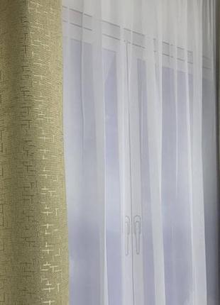 Готовые шторы золотистые лен мармур, модные плотные портьеры для спальни и гостиной7 фото