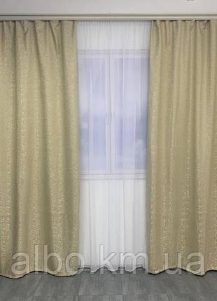Готовые шторы золотистые лен мармур, модные плотные портьеры для спальни и гостиной2 фото
