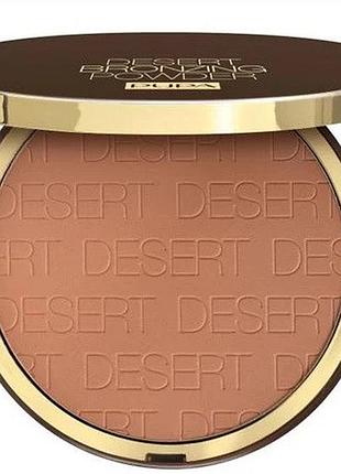 Компактная бронзирующая пудра для лица pupa desert bronzing powder 06 cocoa, 30 г
