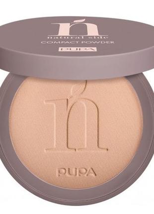 Пудра для обличчя - pupa natural side compact powder №002 - natural beige, 8 г