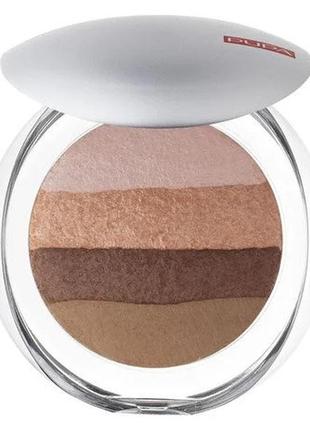 Пудра-рум'яна для обличчя pupa luminys baked all over illuminating blush-powder 02 stripes natural, 9 г