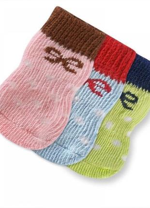 Шкарпетки для собак is pet "бантик" зелені