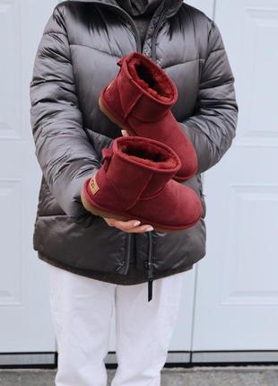 Угги мини ugg mini cherry7 фото