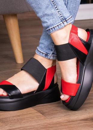 Женские сандалии fashion rebel 3039 39 размер 25 см красный4 фото