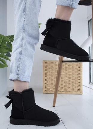 Ugg mini bailey bow black 🆕 шикарные женские угги c замком 🆕 купить наложенный платёж2 фото