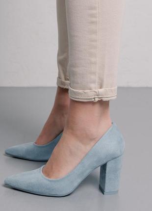 Жіночі туфлі fashion sophie 3994 36 розмір 23 см блакитний5 фото