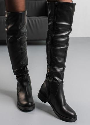 Ботфорты женские зимние fashion edna 3861 36 размер 23,5 см черный