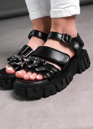Жіночі сандалі fashion nala 3665 37 розмір 23,5 см чорний