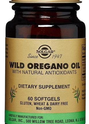 Специальный продукт solgar solgar wild oregano oil  60 кап (4384302851)