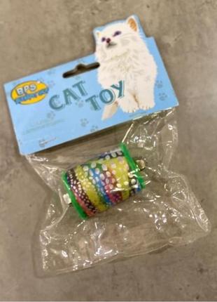 Іграшка для котів bps "катушка з бубончиком" зелена 5 см