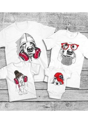 Фп005833	футболки фэмили лук family look для всей семьи "собаки" push it