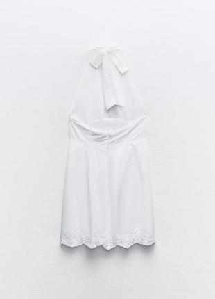 Поплиновое платье с вышивкой6 фото