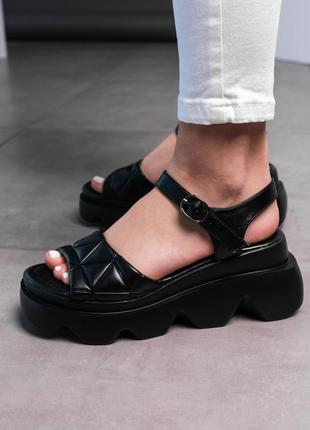 Женские сандалии fashion penny 3605 39 размер 25 см черный6 фото