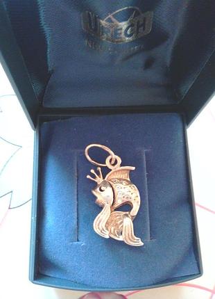 Подвеска рыбка серебро.