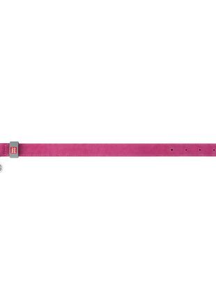 Нашийник для собак шкіряний waudog classic, ш 15 мм, дов 27-36 см рожевий2 фото