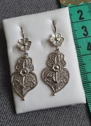 Серьги серебро