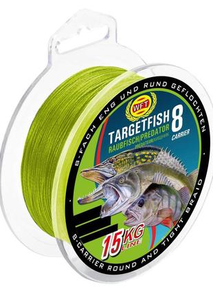 Шнур wft tf8 raubfisch chartreuse 150м 0.08мм 6кг