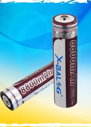 Литиевый аккумулятор, батарейка 18650 x-balog 8800mah 4.2v li-ion. литиевая. (реально 1800-2000mah)