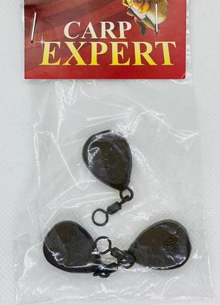 Вантаж carp expert flat drop плоский з вертлюгом 40g (3шт)