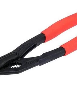 Кліщі переставні по трубах з блокув. кнопкою yato l= 175 мм, розвід губ- 30 мм  cr-v yt-20890