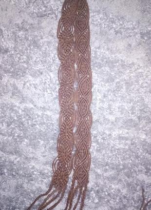 Женский плетенный пояс макраме3 фото
