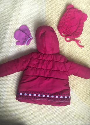 Зимова куртка зимняя куртка парка mothercare шапочка в подарунок2 фото