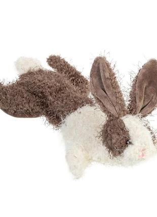 Іграшка для собак заєць, шкурка з пищалкою gigwi plush, текстиль, 47 см1 фото