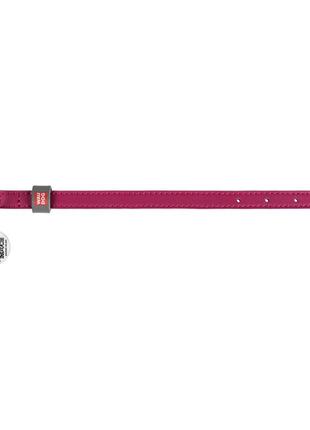 Нашийник для собак шкіряний waudog classic, ш 12 мм, дов 19-25 см рожевий2 фото