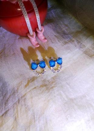 Сережки бантики 4