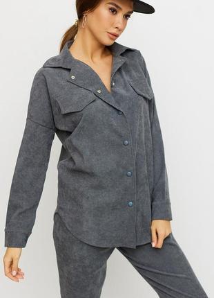 Костюм рубашка плюс брюки из вельвета