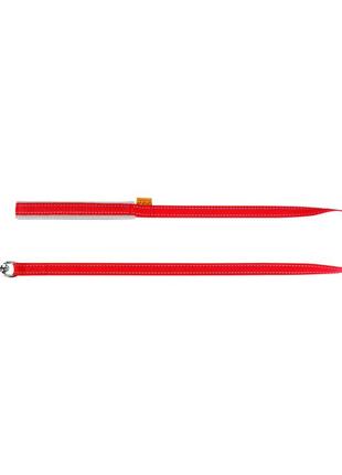 Повідець "dog extreme" з нейлону з прогумованою ручкою (ширина 20мм, довжина 122см), червоний3 фото