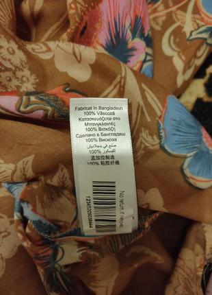 Шикарная рубашка туника в цветочный принт вискоза next ,m,l размер6 фото