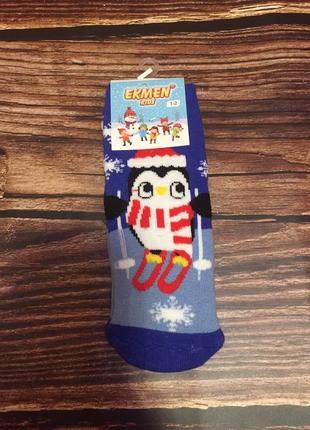 Новорічні носки новогодние носки махра детские шкарпетки3 фото