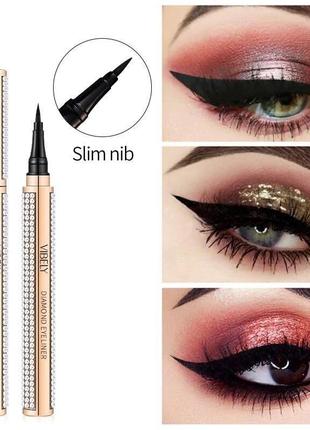 Підводка-фломастер для повік зі стразами vibely diamond eyeliner5 фото