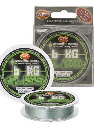 Шнур wft kg gliss monotex green 150м 0.25мм 19кг1 фото