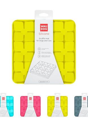Килимок для пошуку корму waudog silicone, 205х205х17 мм, жовтий