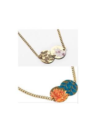 Колье двустороннее с изображением цветка desigual