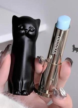 Увлажняющий гигиенический бальзам для губ в виде котика "black cat", 3.5 г