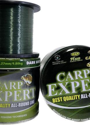 Жилка carp expert dark green 1200м 0.27мм 9.8кг5 фото
