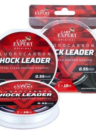 Шок-лідер carp expert fluorocarbon shock leader 5x15м 0.2-0.55мм