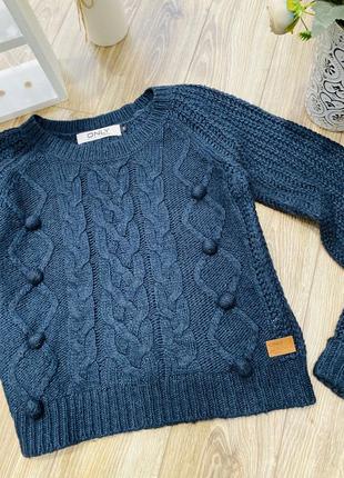Тёплый свитер only, кофта в косы 5