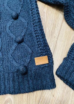 Тёплый свитер only, кофта в косы 6