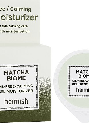 Заспокійливий крем-гель для обличчя без олій heimish matcha biome oil-free/calming gel...