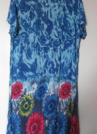 Плаття блакитне віскоза (rayon) з аплікацією, підійде для вагітних3 фото