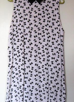 Літня сукня чорно-біла в бантиках